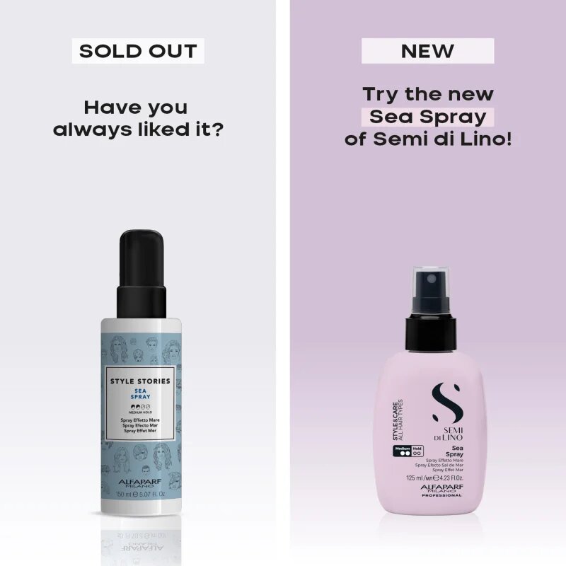 Alfaparf Milano Semi di Lino Style&Care Sea spray pršilo za teksturo z vsebnostjo soli 125 ml