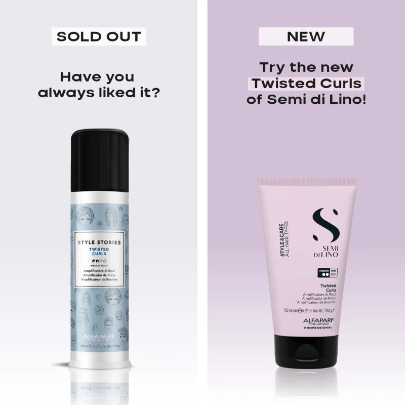 Alfaparf Milano Semi di Lino Style&Care Twisted curls stiling krema za definicijo valov 150 ml