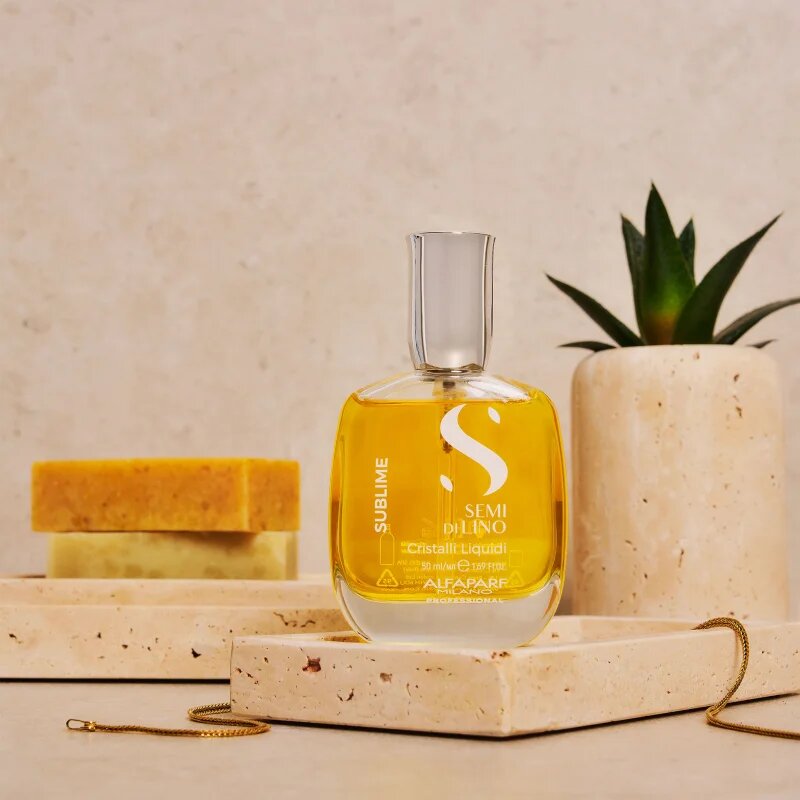 Alfaparf Milano Semi di Lino Sublime Cristalli vlažilno olje za sijaj in mehkobo las 50 ml