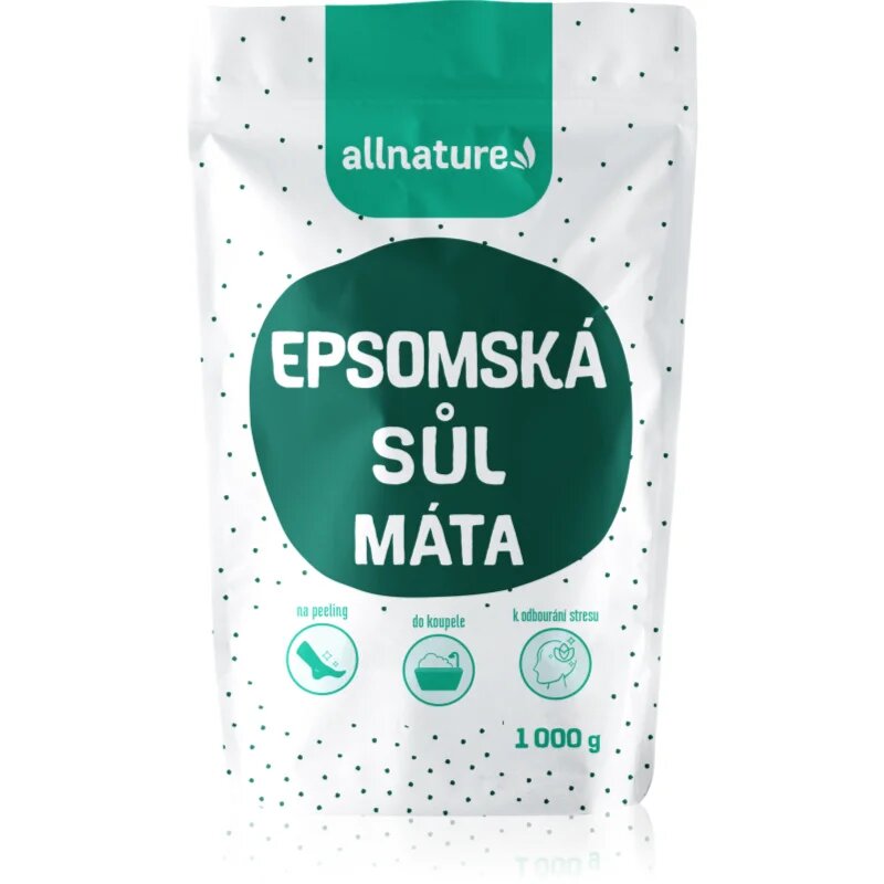 Allnature Epsom salt Mint sol za kopel 1000 g