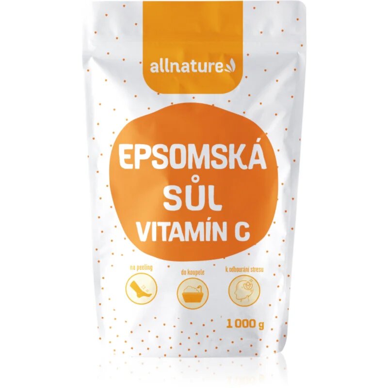 Allnature Epsom salt + vitamín C sol za kopel z vitaminom C 1000 g