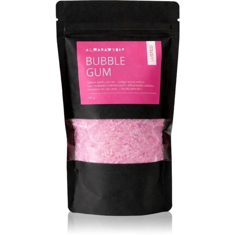Almara Soap Bath Salt Bubble Gum barvna kopalna sol 180 g