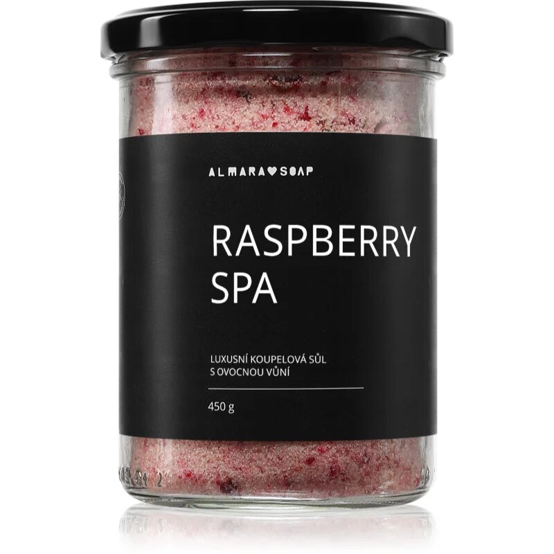 Almara Soap Bath Salt relaksacijska sol za kopel z vonjem Raspberry Spa 450 g