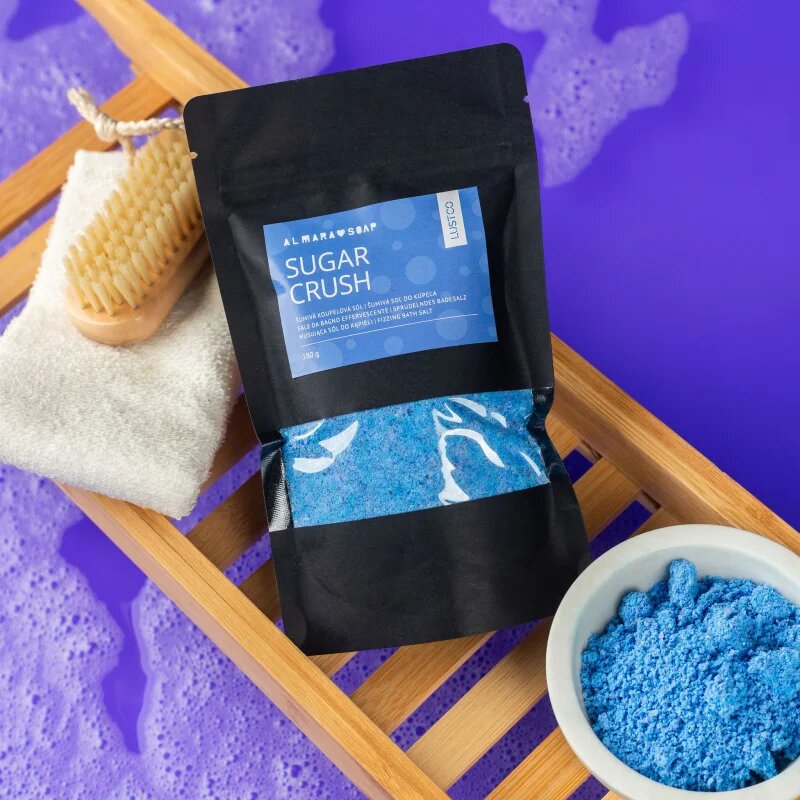 Almara Soap Bath Salt Sugar Crush barvna kopalna sol z vonjem cvetja 180 g