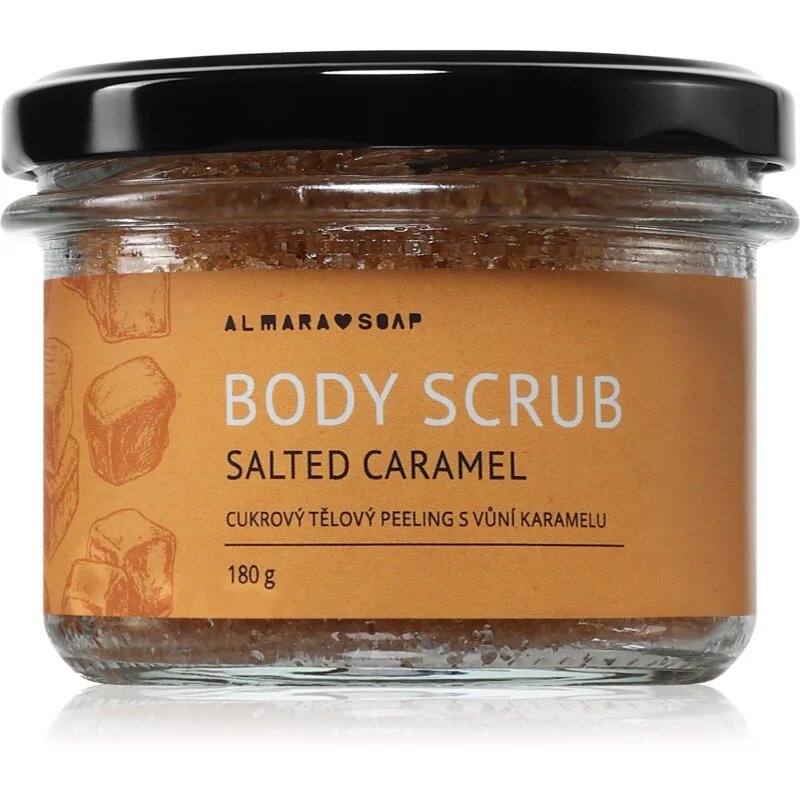 Almara Soap Body Scrub sladkorni piling za telo proti celulitu z vonjem Salted Caramel 180 g