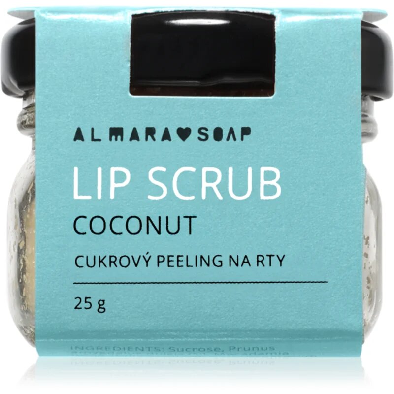 Almara Soap Lip Scrub sladkorni piling za ustnice Coconut 25 g