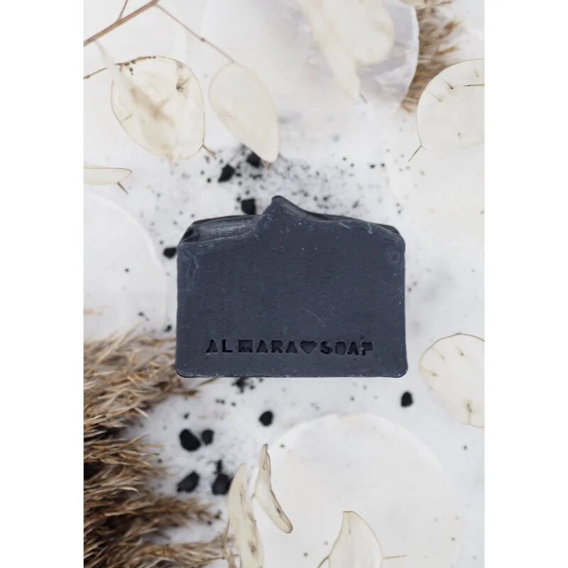 Almara Soap Natural Black As My Soul naravno trdo milo za mastno in problematično kožo 90 g
