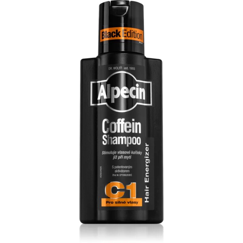 Alpecin Coffein Shampoo C1 Black Edition šampon s kofeinom za moške za spodbujanje rasti las 250 ml