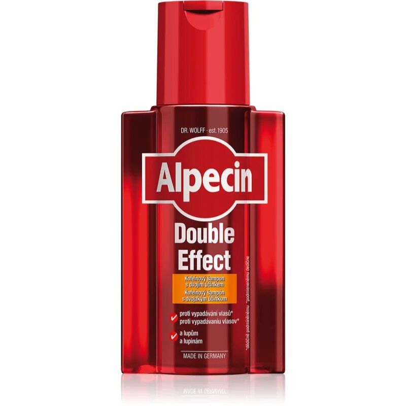 Alpecin Double Effect šampon s kofeinom za moške proti prhljaju in izpadanju las 200 ml