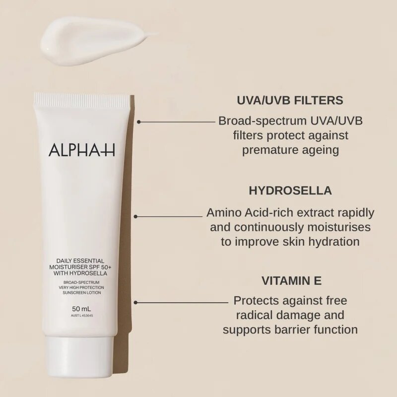 Alpha-H Daily Essential dnevna vlažilna krema SPF 50+ 50 ml