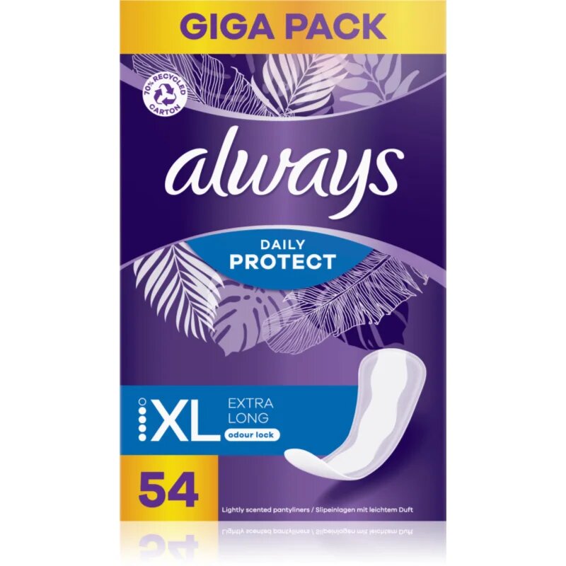 Always Daily Protect Extra Long dnevni vložki odišavljen 54 kos