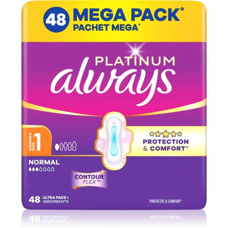Always Platinum Normal Size 1 vložki s krilci 48 kos