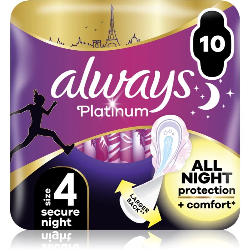 Always Platinum Secure Night Size 4 vložki 10 kos