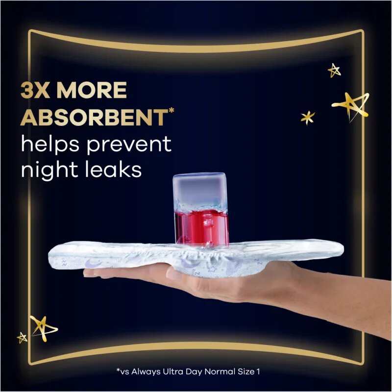 Always Ultra Secure Night Extra Size 5 vložki za noč 32 kos