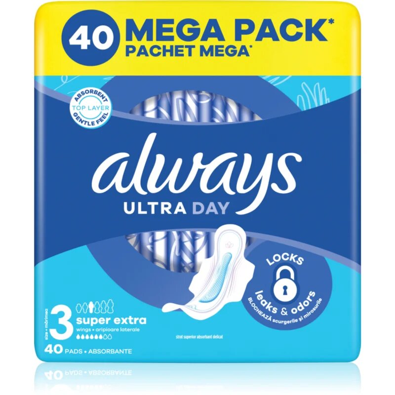 Always Ultra Super Extra Size 3 vložki s krilci 40 kos