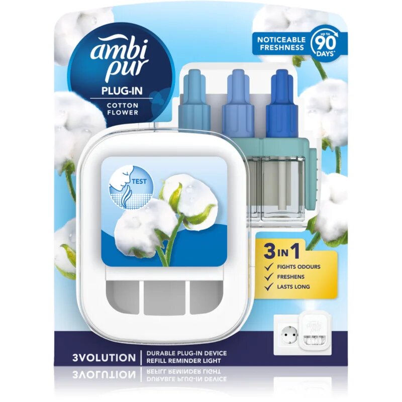 AmbiPur 3volution Cotton Flower električni osvežilec zraka s polnilom 20 ml