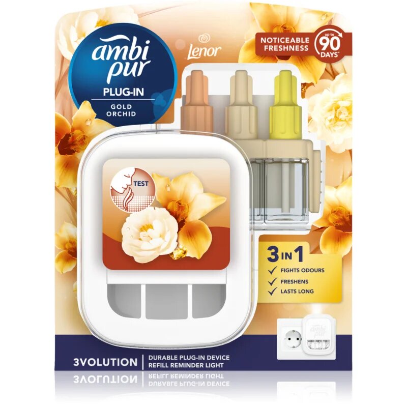 AmbiPur 3volution Gold Orchid električni osvežilec zraka s polnilom 20 ml