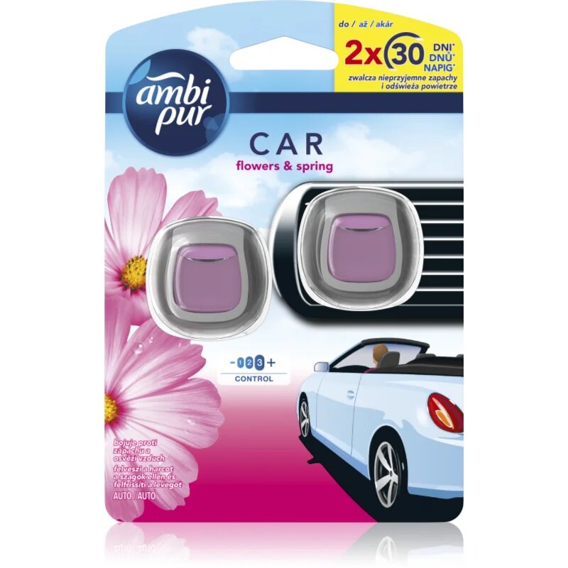 AmbiPur Car Flowers&Spring osvežilec zraka za v avto 2x2 ml