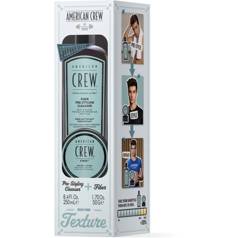 American Crew Fiber Duo - Giftset darilni set za lase za moške 1 kos