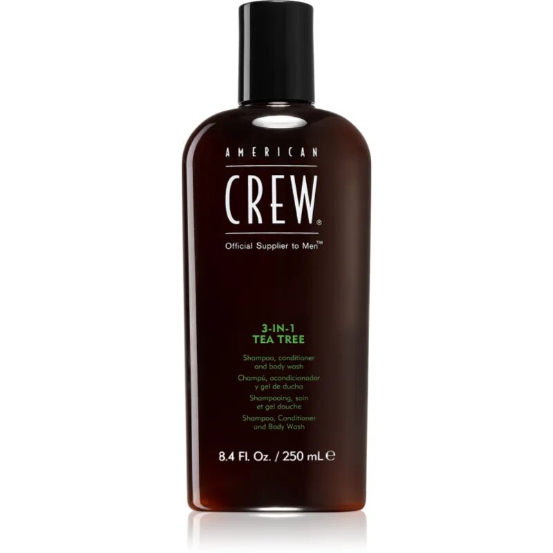 American Crew Hair & Body 3-IN-1 Tea Tree šampon balzam in gel za prhanje 3v1 za moške 250 ml
