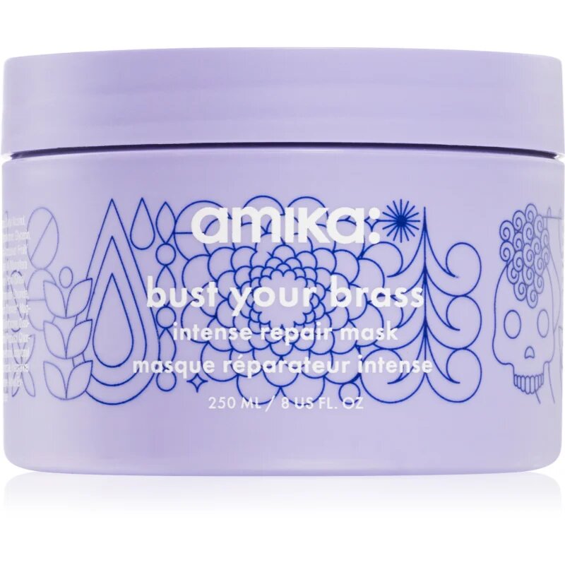 amika Bust Your Brass Cool Blonde intenzivna regeneracijska maska za blond in sive lase 250 ml