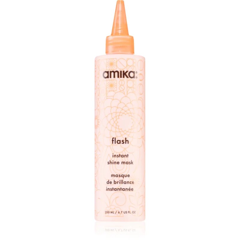 amika Flash Instant Shine Mask vlažilna maska za lase za sijaj in mehkobo las 200 ml