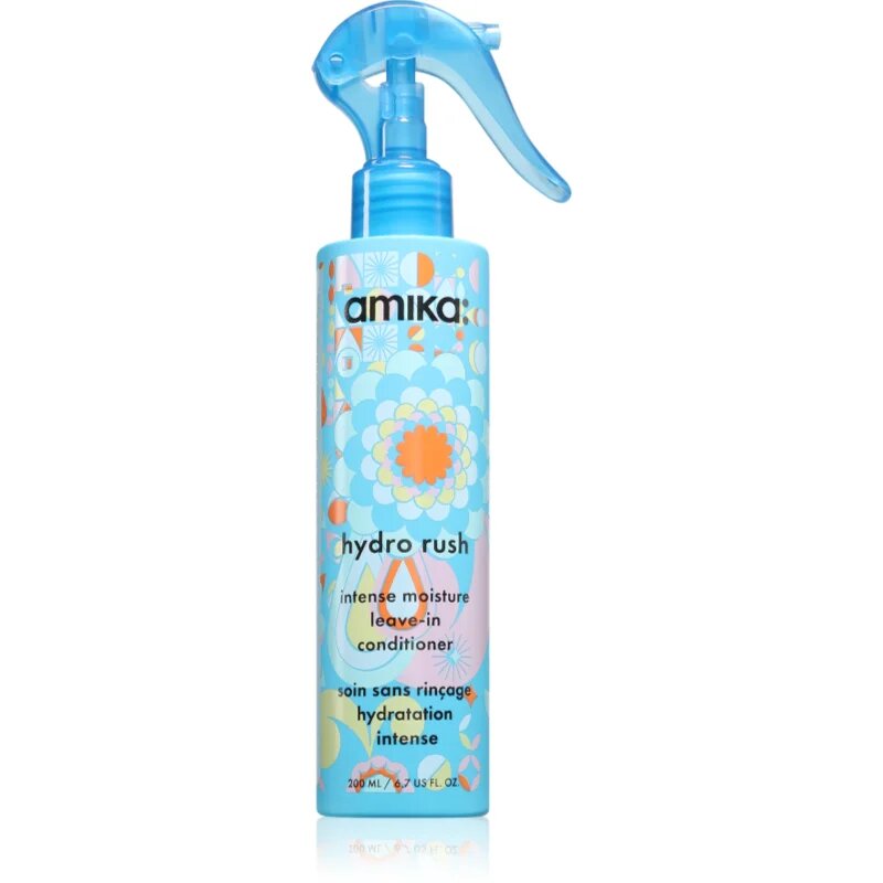 amika Hydro Rush Intense Moisture Leave-in Conditioner balzam brez spiranja proti krepastim lasem 200 ml
