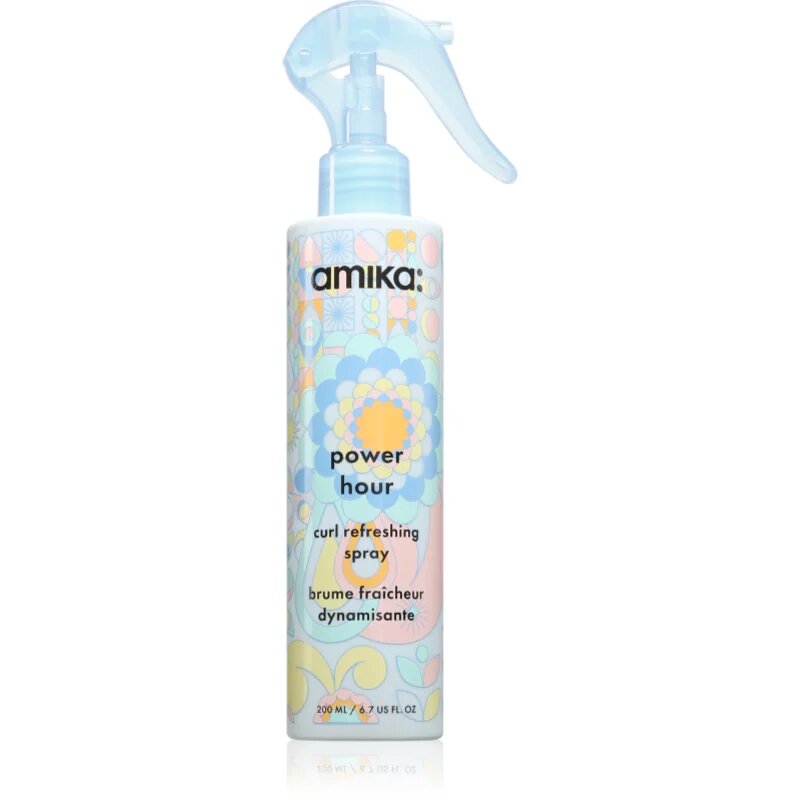 amika Power Hour Curl Refreshing Spray vlažilno pršilo za valovite in kodraste lase 200 ml