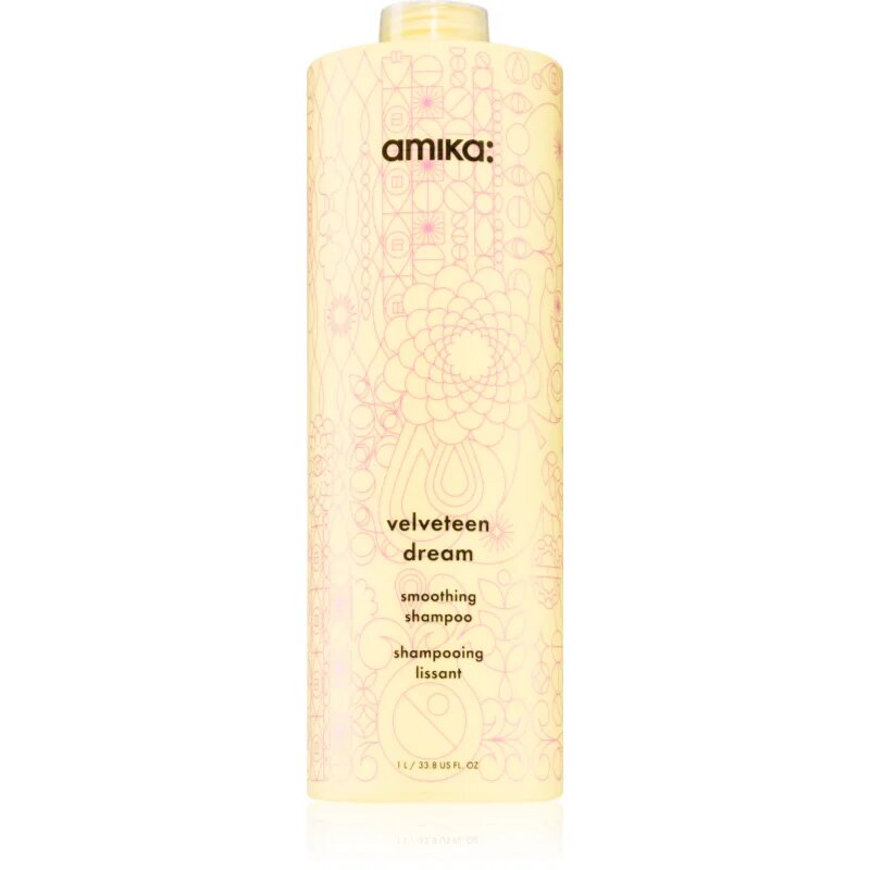 amika Velveteen dream šampon za glajenje las odporna proti zračni vlagi 1000 ml