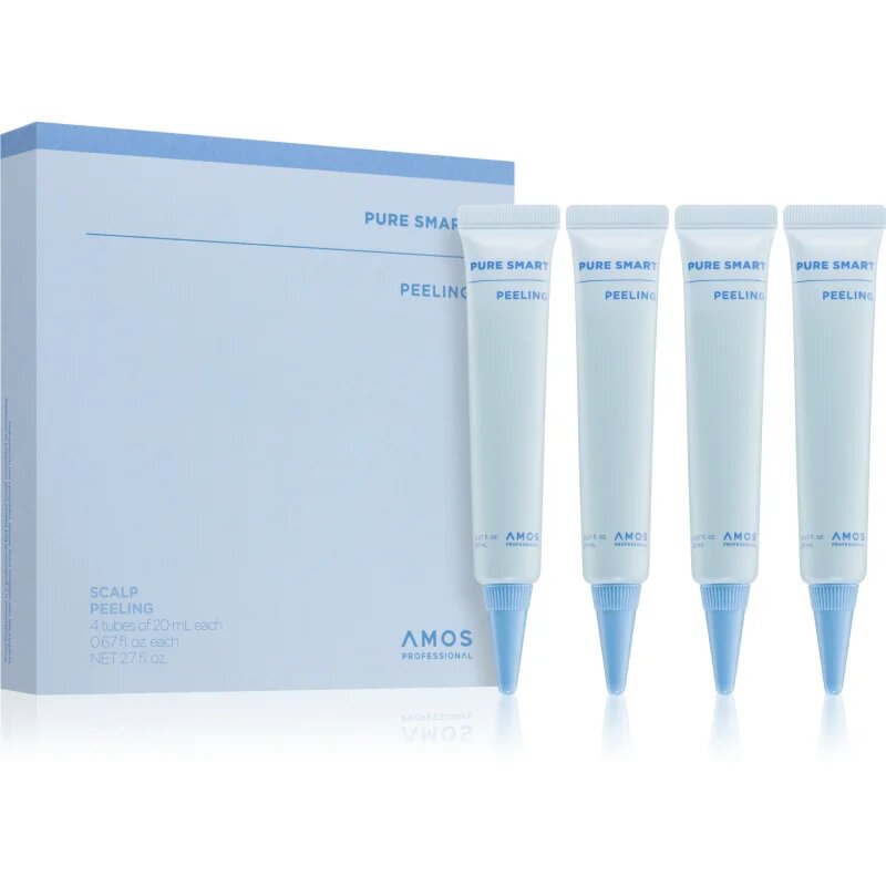 AMOS PROFESSIONAL Pure Smart Peeling piling za lasišče proti prhljaju 4x20 ml