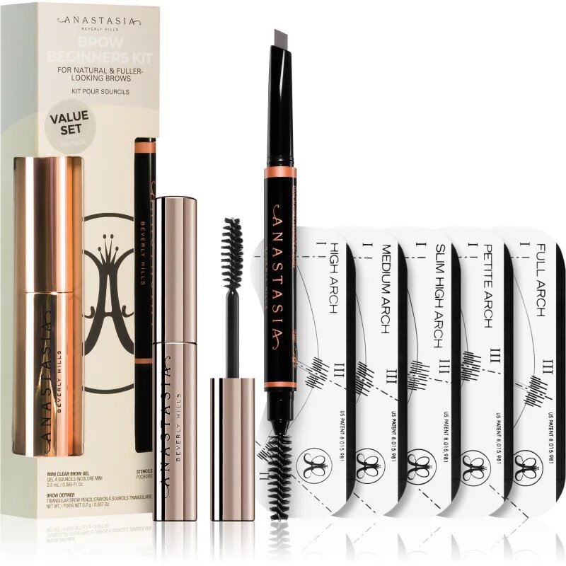 Anastasia Beverly Hills Brow Beginners Kit set za obrvi odtenek Medium Brown