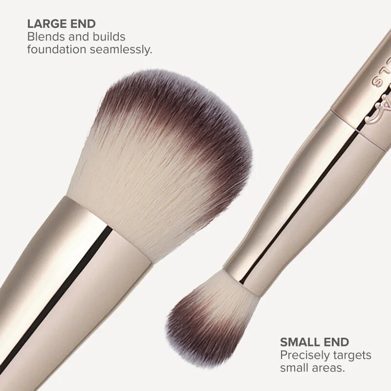 Anastasia Beverly Hills Impeccable Foundation & Face Brush obojestranski univerzalen make-up čopič 1 kos