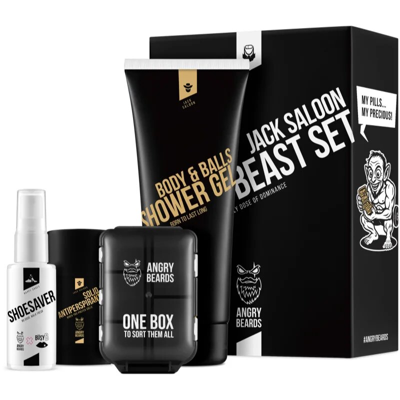 Angry Beards Jack Saloon Active Beast Set set za športnike