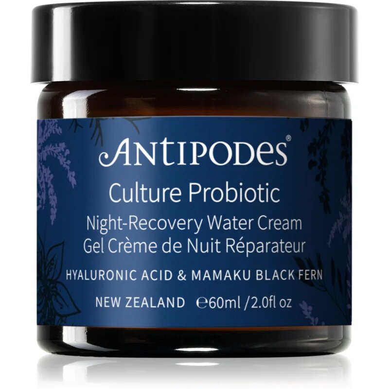 Antipodes Culture Probiotic Night Recovery Water Cream intenzivna nočna krema za revitalizacijo kože s probiotiki 60 ml
