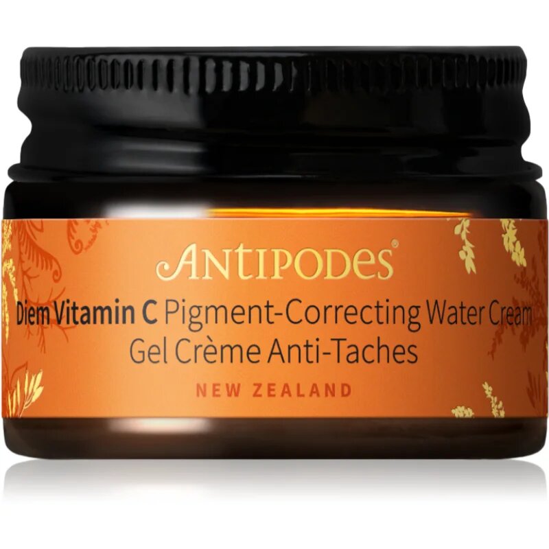 Antipodes Diem Vitamin C Pigment-Correcting Water Cream posvetlitvena vlažilna krema proti pigmentnim madežem z bakuchiolom 15 ml