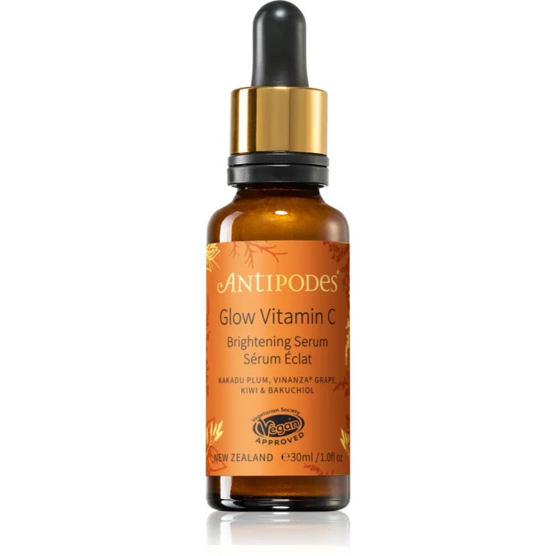 Antipodes Glow Vitamin C serum za osvetljevanje proti prvim znakom staranja kože 30 ml
