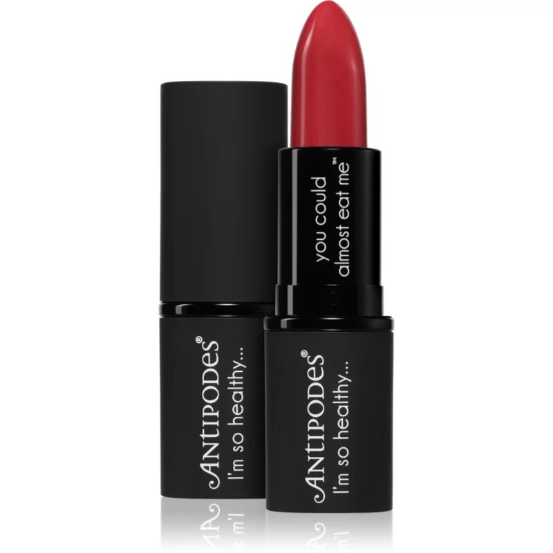 Antipodes Moisture-Boost Natural Lipstick hranilna šminka odtenek Remarkably Red 4 g