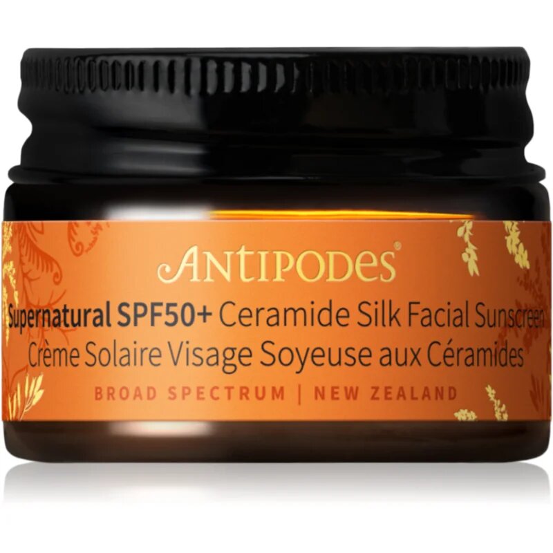 Antipodes Supernatural SPF50+ Ceramide Silk Facial Sunscreen zaščitna krema za obraz s ceramidi SPF 50+ 15 ml