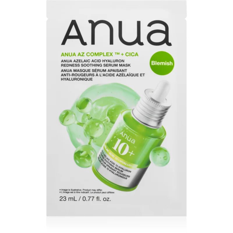 Anua Azelaic Acid Redness Soothing Serum Mask pomirjevalna tekstilna maska proti rdečici na obrazu 23 ml
