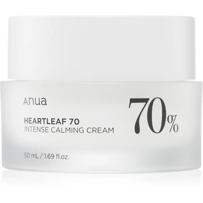 Anua Heartleaf 70% Intense Calming Cream intenzivna pomirjajoča in zaščitna krema za vse tipe kože vključno z občutljivo kožo 50 ml