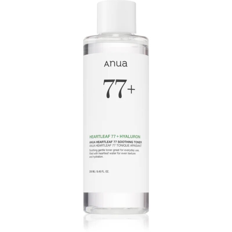 Anua Heartleaf 77% Soothing Toner čistilni in pomirjajoči tonik za obnovo kožne pregrade 250 ml