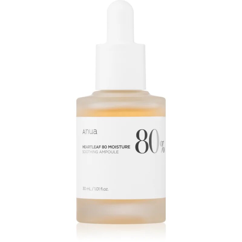 Anua Heartleaf 80% Moisture Ampoule ampule za intenzivno obnovo kože s pomirjajočim učinkom 30 ml