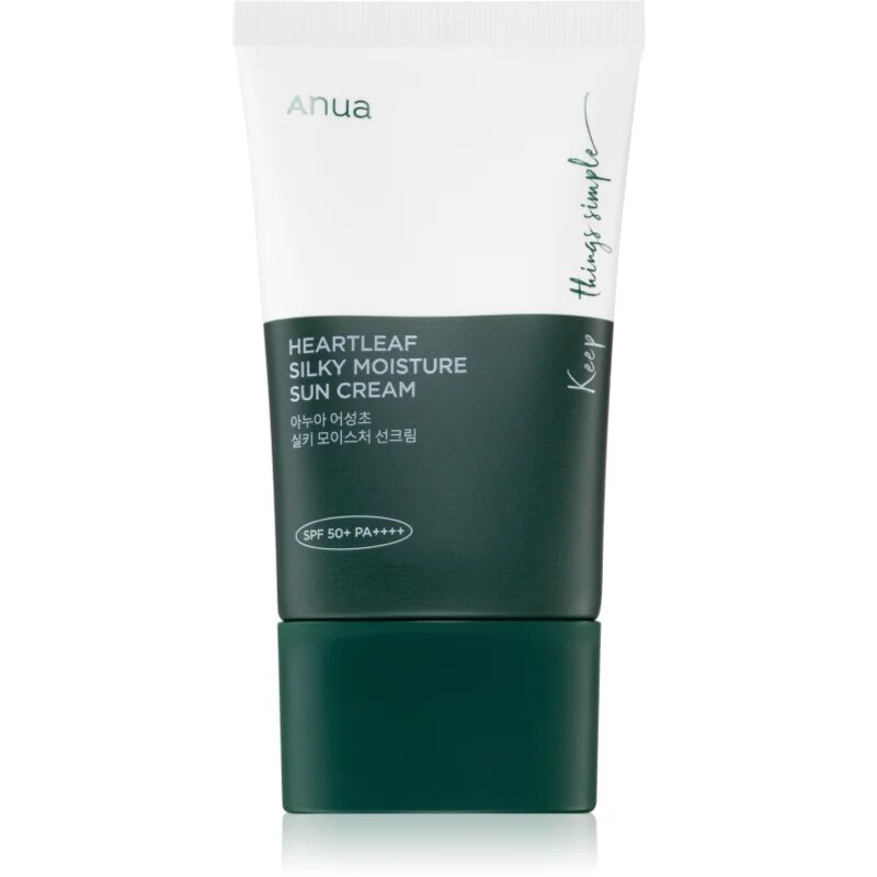 Anua Heartleaf Silky Moisture Sun Cream intenzivno vlažilna dnevna krema SPF 50+ 50 ml