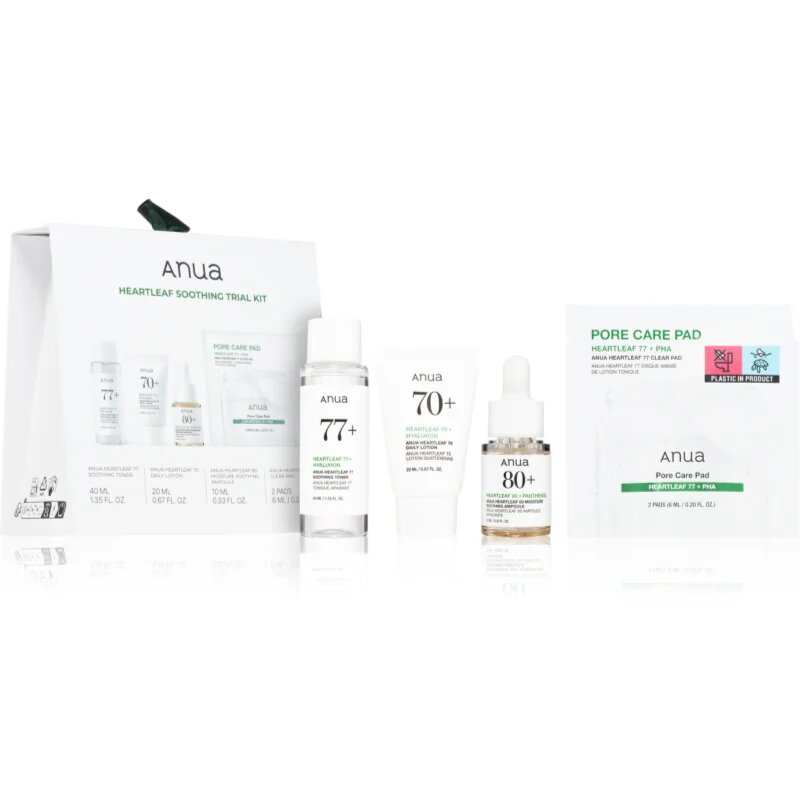 Anua Heartleaf Soothing Trial Kit darilni set za pomiritev kože
