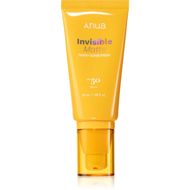 Anua Invisible Matte Finish Sunscreen matirajoča krema za sončenje za obraz SPF 50 50 ml