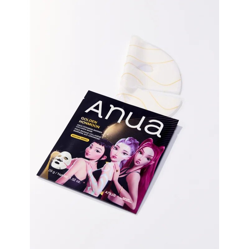 Anua K-Pop Demon Hunters Ceramide Barrier Collagen Mask gladilna maska iz platna z gelasto teksturo 29 g