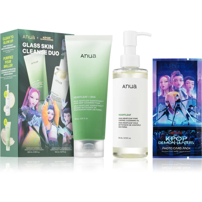 Anua K-Pop Demon Hunters Double Cleansing Duo Set darilni set za globinsko čiščenje
