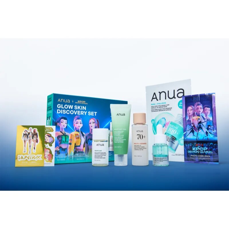 Anua K-Pop Demon Hunters Glow Skin Discovery Set darilni set za osvetlitev kože