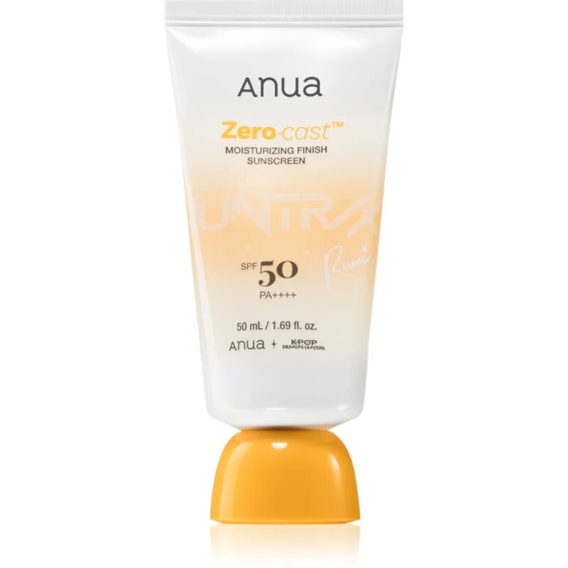 Anua K-Pop Demon Hunters Zero-Cast Sunscreen vlažilna zaščitna krema SPF 50 50 ml