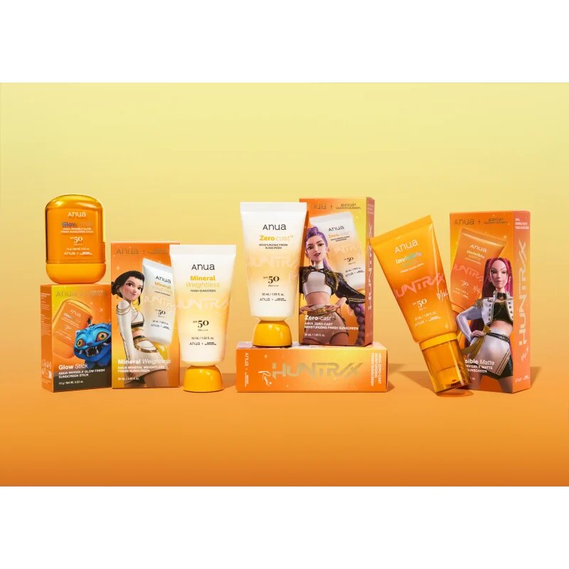 Anua K-Pop Demon Hunters Zero-Cast Sunscreen vlažilna zaščitna krema SPF 50 50 ml